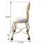 Tabouret de coiffeuse élégant en or 18 po avec roulettes à roulement lisse-1163880978