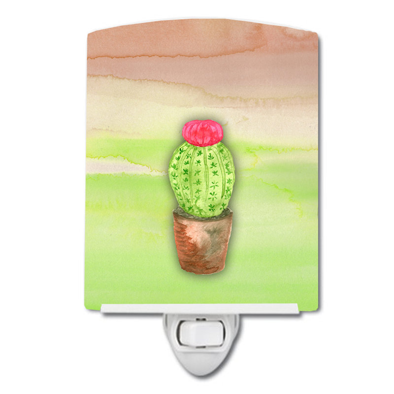Éclairage de nuit en céramique cactus