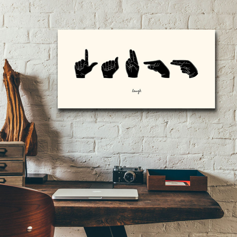 «Sign Langage 3» par Emma Scarvey, art mural en verre acrylique, H 12 po x l 24 po