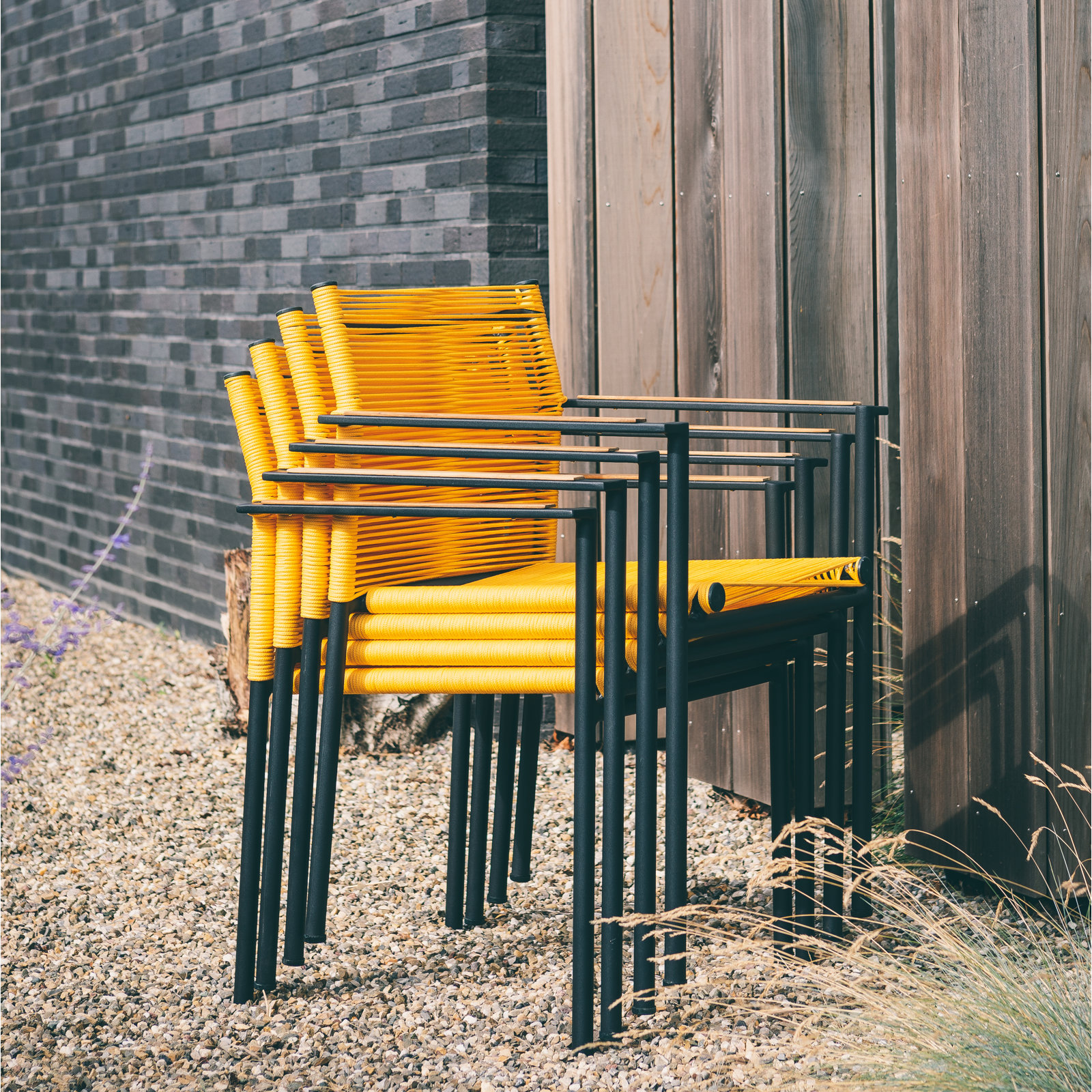 Raleigh Stackable Patio Armchair, Lemon