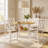 5-Piece 35.4" Round Extendable Dining Table Set-1459915595-1459915592-1467833792