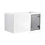 Meuble-lavabo 36 po blanc brillant avec 1/2 porte en verre gris, fonction de fermeture en douceur, contreplaqué à personnaliser - lavabo non inclus 2 portes modernes, meuble-lavabo, demi-porte