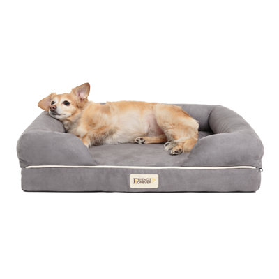 Canapé pour animal de compagnie Chester avec traversin en mousse à mémoire de forme