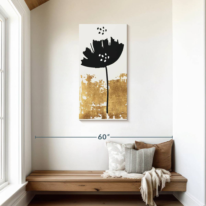 Coquelicot noir, H 42 po x l 21 po