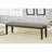Warm Gray Nail Heads Solid Wood Fabric Upholstered Padded Seat Kitchen Rustic Dining Room Furniture(1Pc BENCH Only)