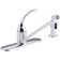 Coralais Three-Hole Kitchen Sink Faucet with 10" Spout, Matching Finish Sidespray and Loop Handle