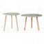 Ensemble de 2 tables d'appoint peintes Cherry Blossom avec 3 pieds