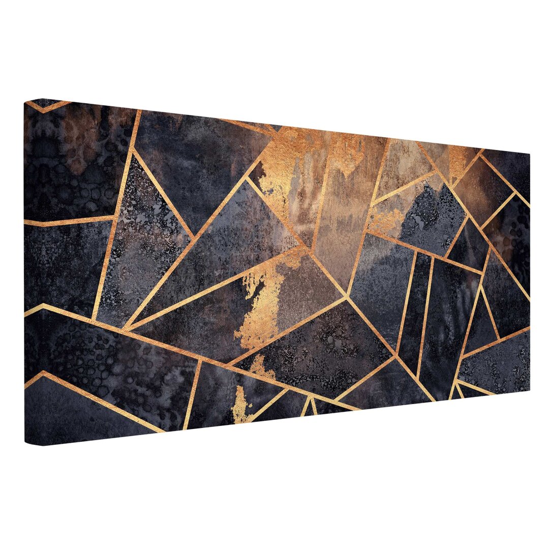 Leinwandbild Onyx mit Gold von Elisabeth Fredriksson