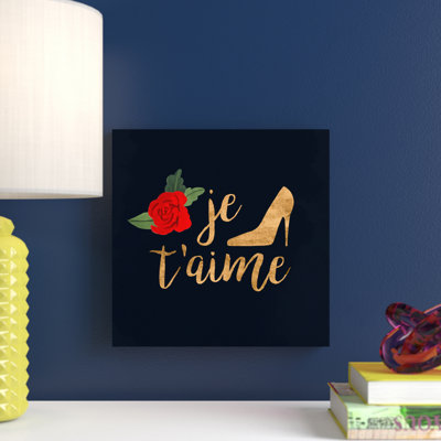 Oui Oui Oui Glam I par Victoria Borges - Art textuel sur toile tendue