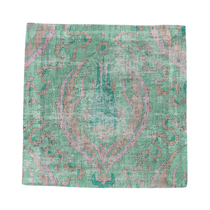Byzantine Jewel Hemstitch Cocktail 6" Linen/Cotton Napkin, Green