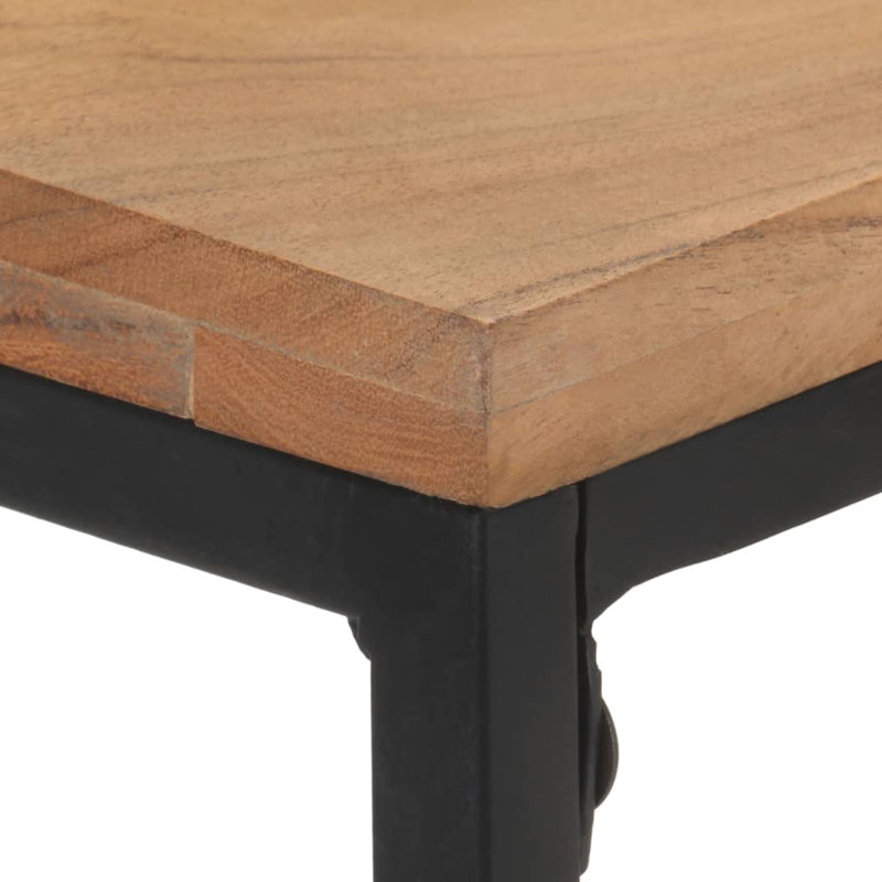 Olive 110cm Solid Wood Top Console Table, Honey Brown 