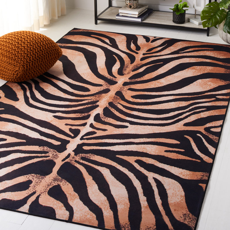 Faux Hide Performance Machine Washable Animal Print Rug, Rectangle 9' x 12'