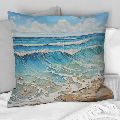 Coussin Beach Beach Seaside Reflections Pointillism II