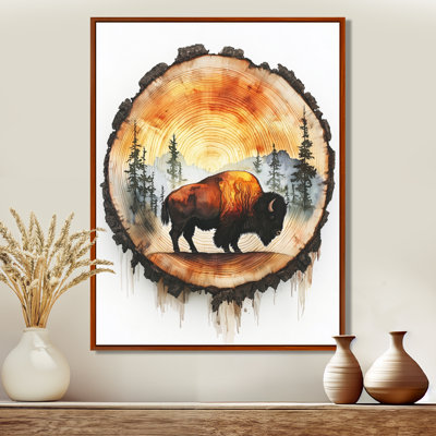 Gladiz American Bison Into The Woods II - Bison, art mural