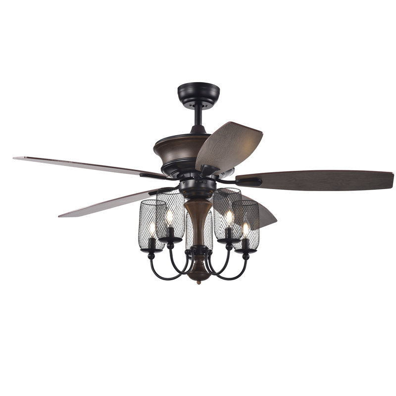 Ventilateur de plafond 52 pales 52 "avec télécommande et ensemble d'éclairage inclus Jeffersonville
