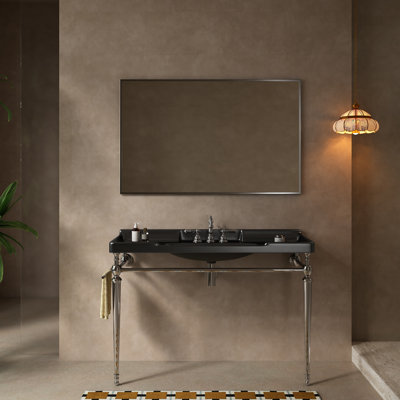Corbin Wall-Mounted Console Sink with Stainless Steel Legs