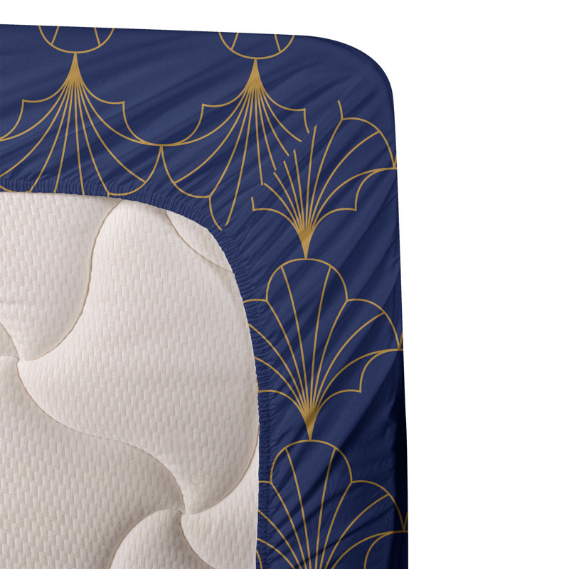 Ensemble de draps à motif de feuilles de palmier 4 pièces Ambesonne, Ensemble de draps pour lit simple TG avec 1 taie d