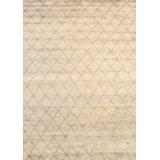 Moroccan Wool Geometric Area Rug in Ivory