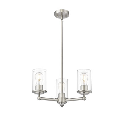 Lustre à 3 lumières en acier Sunnah