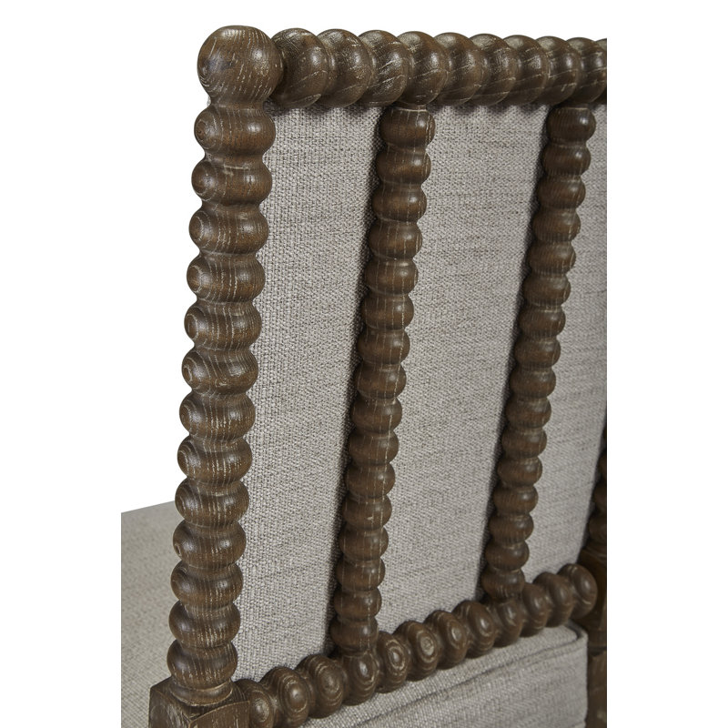 Sara Upholstered Dining Chair, Brown, Light Gray