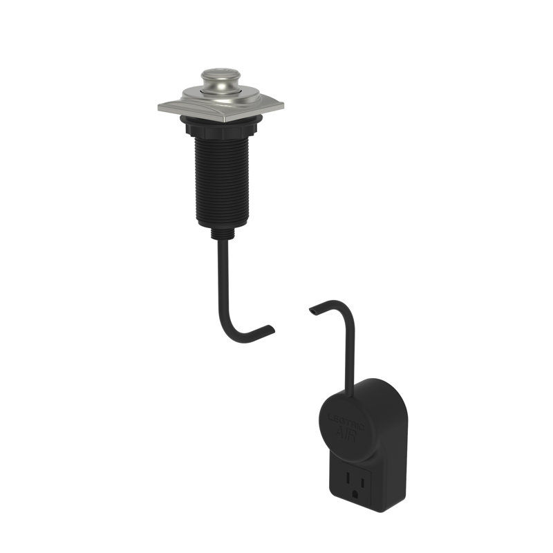 Adams Air Activated Disposer Switch, Black/Brushed Chrome