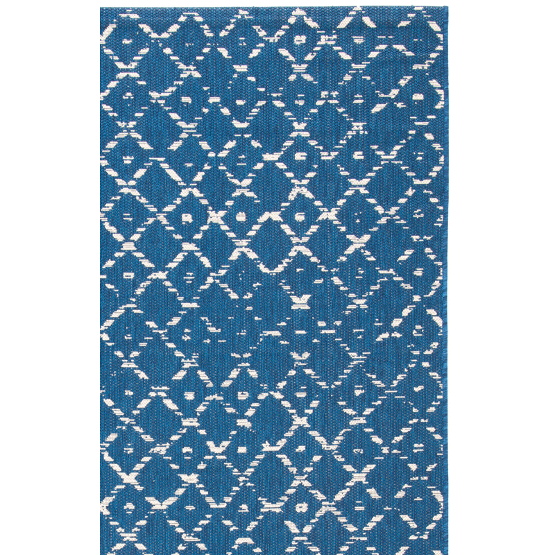 Tapis d'intérieur / extérieur à motif géométrique Doss Doss, Tapis de couloir 2 pi 2 po x 9 pi