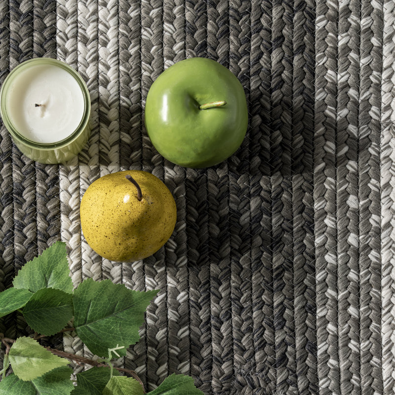 Tapis intérieur / extérieur gris anthracite Fieldon, Ovale 4 pi x 6 pi