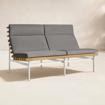 Perch 59" Teak Patio Loveseat