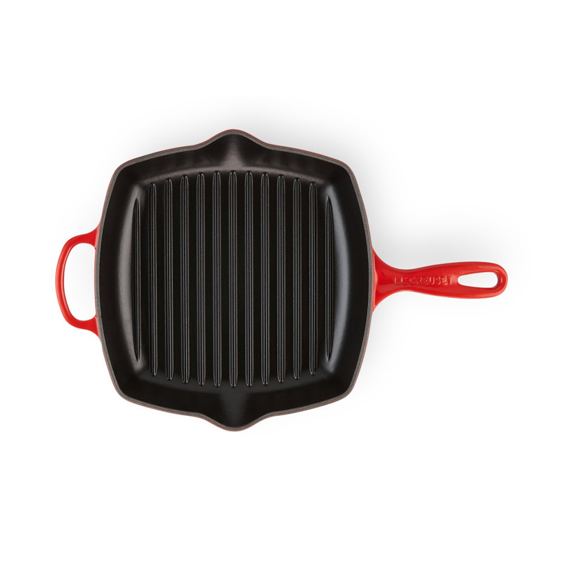 Le Creuset Cast Iron Square Grillit 26cm, Cerise