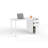 Vespera Arctic White Desk With 3 Drawers Modern, Functional Study Table, Computer Laptop Workspace Solution