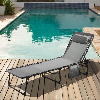 Eunise Outdoor Metal Chaise Lounge