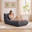 Fauteuil à billes surdimensionné multicolore en velours côtelé de style togolais pour adultes, canapé-lit sans accoudoirs en mousse à mémoire de forme à haute densité anti-affaissement, l 32 po x P 39 po, canapé de jeu robuste de 400 lb pour la chambre à coucher, salon, bureau, hôtel et commerce Espaces-1286691849