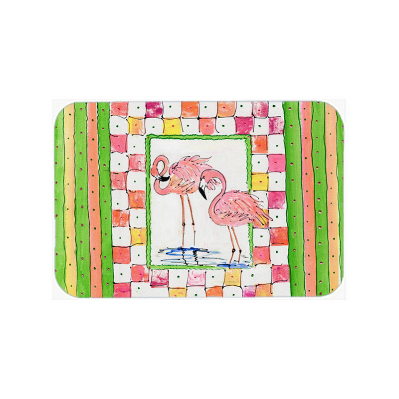 Planche à découper en verre flamant rose east urban home