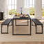 Ezzah Dining Set, Dining Table with Benches-680411272-746919456-746919459