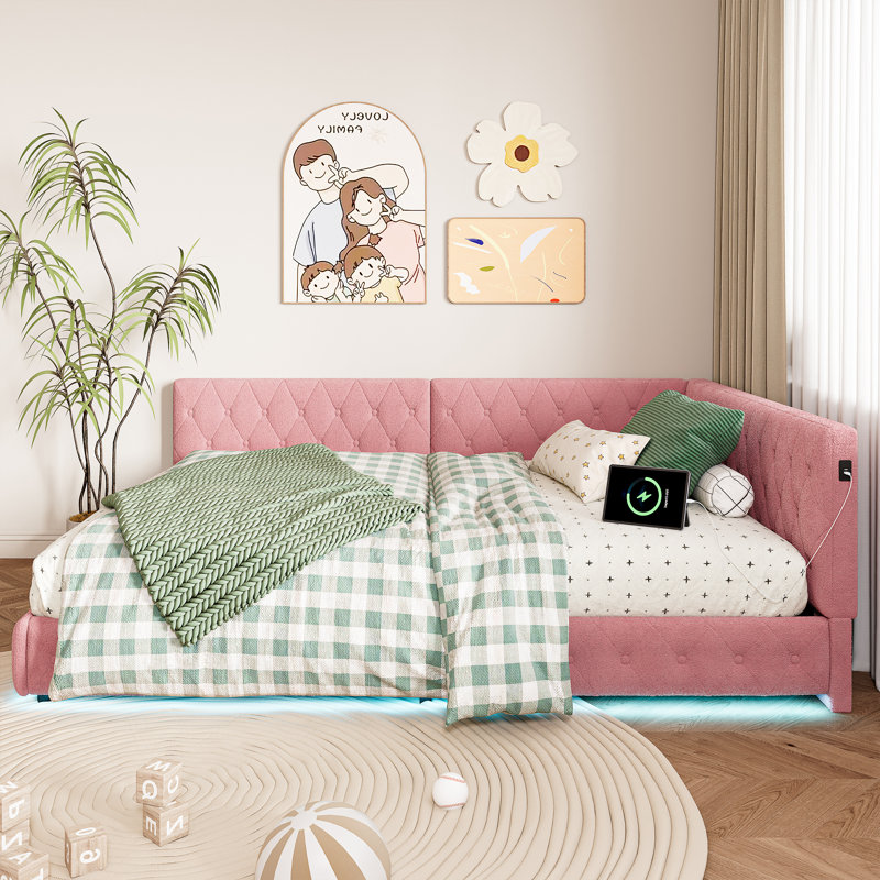 Bed, European Double (140 x 200 cm), Pink