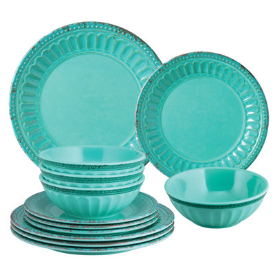 Holbeach Melamine Dinnerware Set 12 Piece - Service for 4