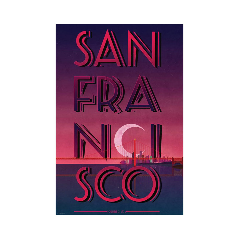 San Francisco - Print on Canvas, Wrapped Canvas, 66.04 cm H x 45.72 cm W x 1.91 cm D
