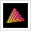Neon Pyramid Print by Mat Sanders