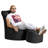  Goku 20" Round Bean Bag Pouf Ottoman, Water-Repellent-74037125