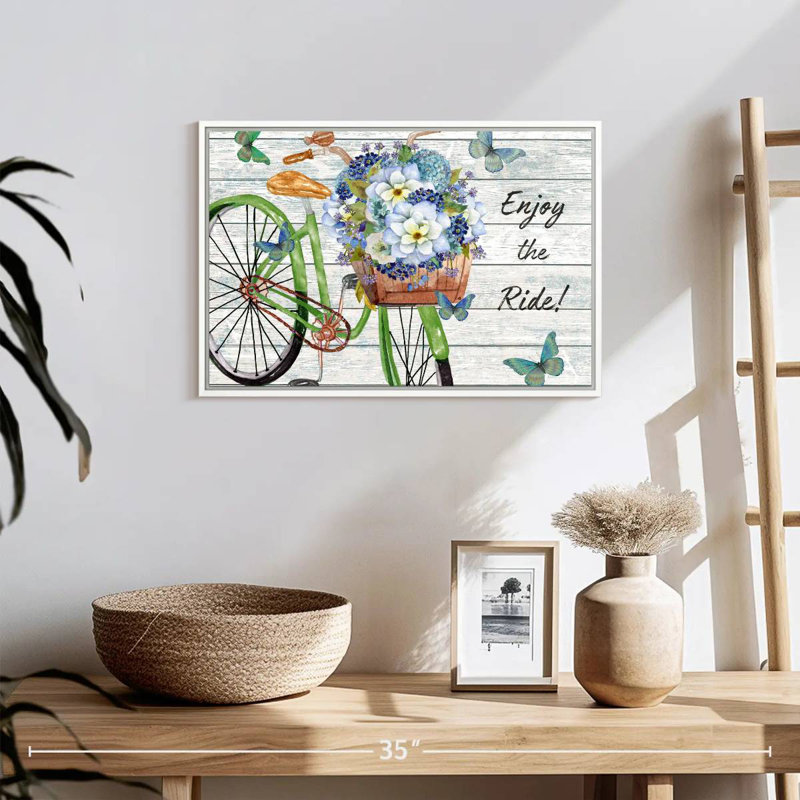 Bicycle Inspirations III, Floating Frame White, 19" X 13"