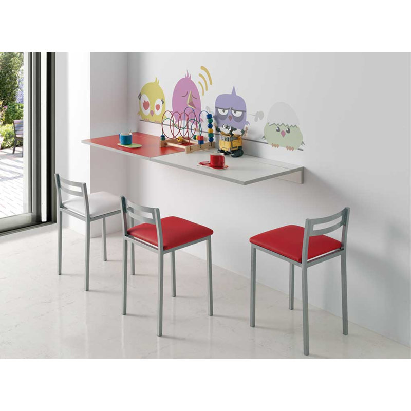 Gilma 80cm Rectangular Folding Table, Red