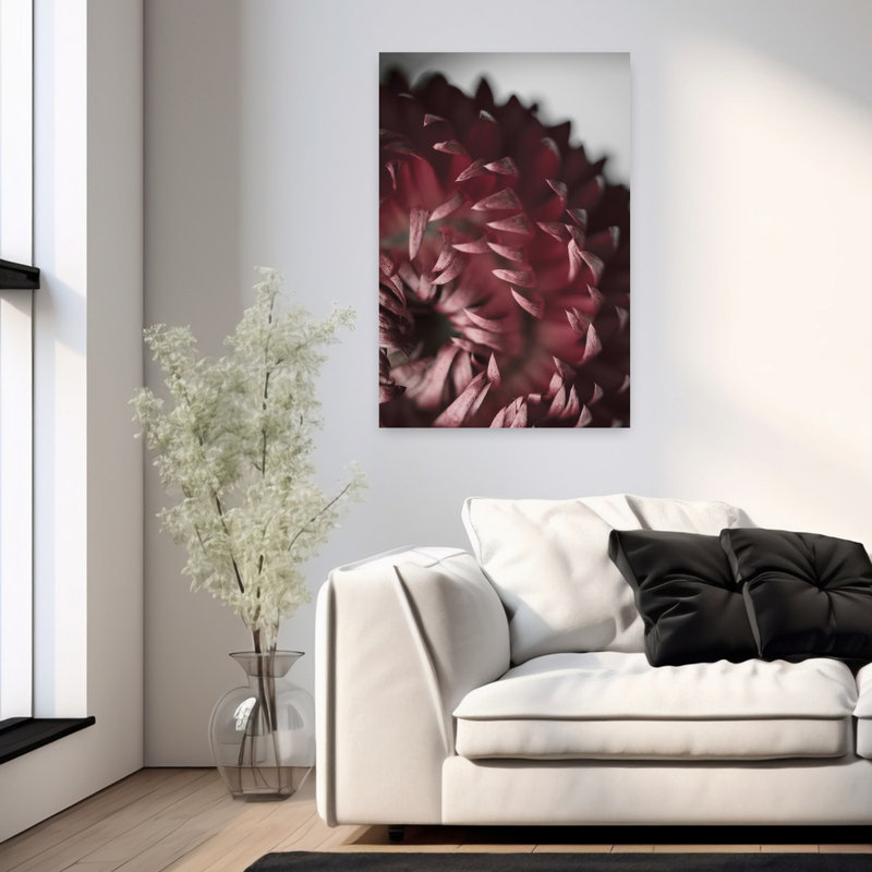Dahlia contemporain, art floral dahlia, H 36 po x l 24 po