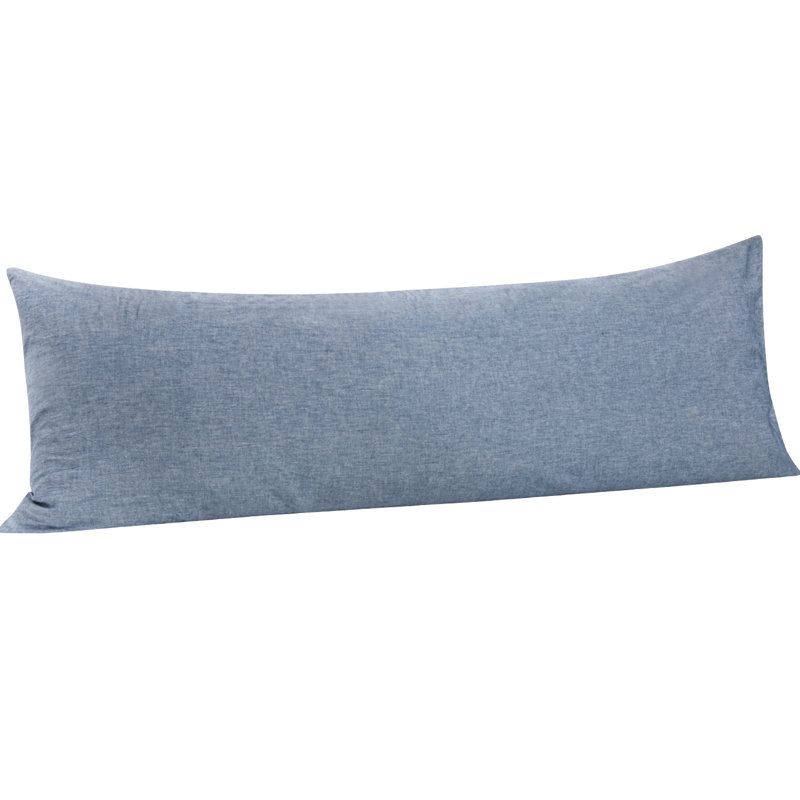 Protège-oreiller 100% coton , Bleu denim