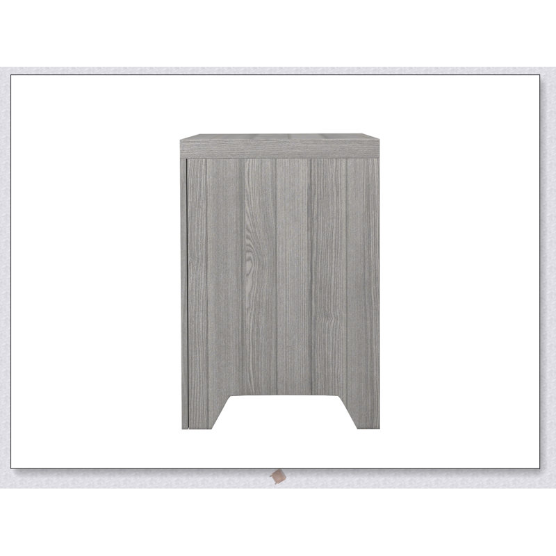 Élégante table de chevet à 2 tiroirs avec motif à chevrons, parfaite pour les chambres à coucher modernes et classiques.