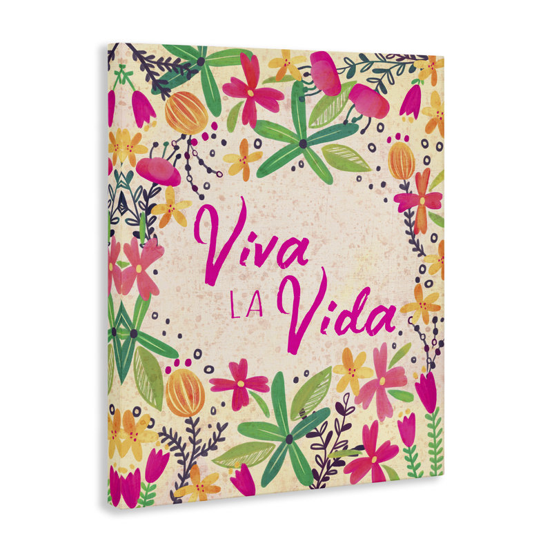 Art mural sur toile Viva la Vida Flores Tropicales par Josefina, H 20 po x l 16 po