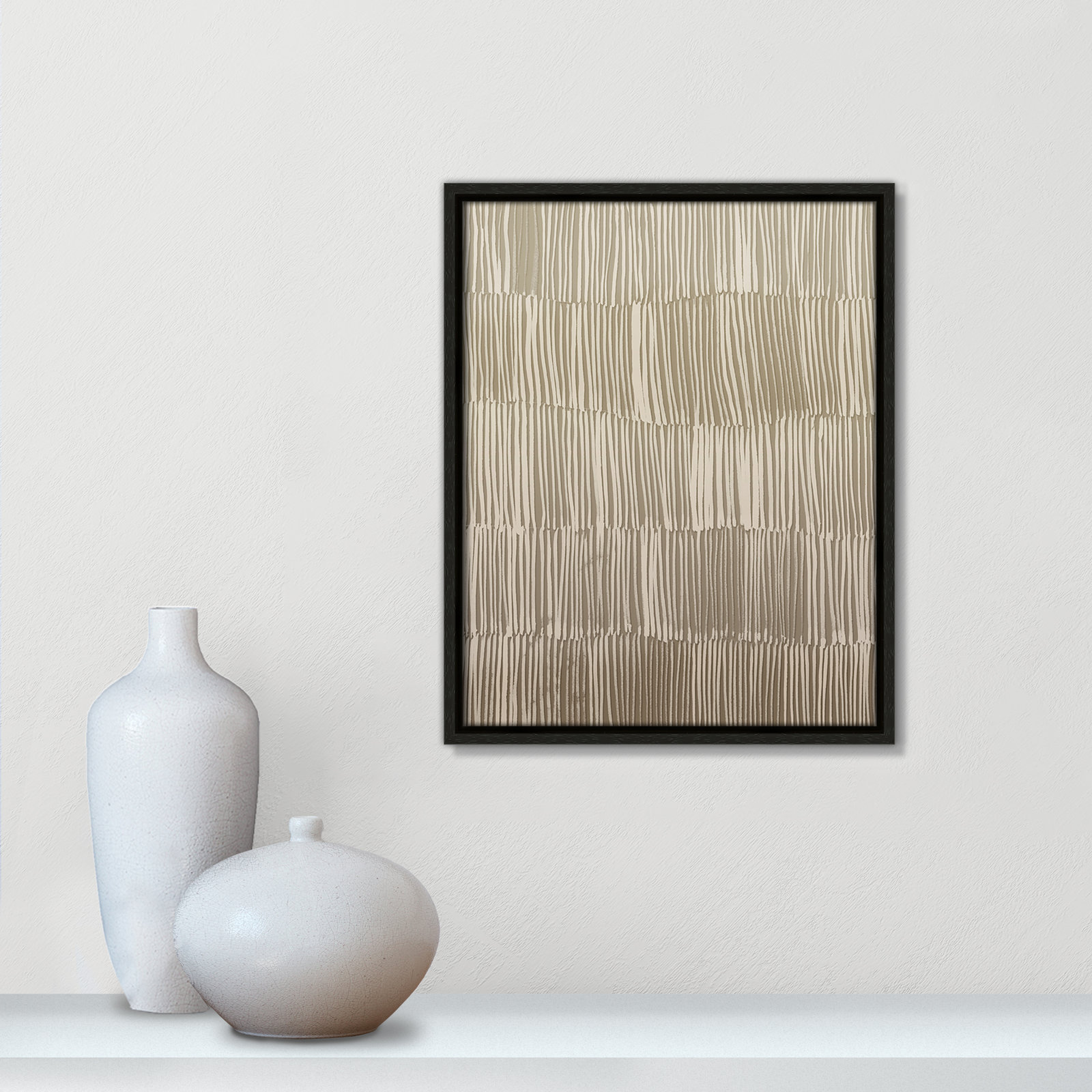 Linear Calm I Print by , 15.5" H x 12.5" W, Espresso Floater