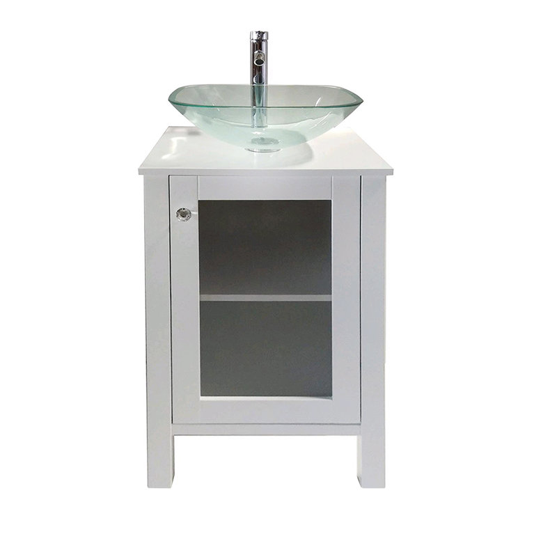 Jahzir 20 " W Freestanding Standard Free Standing 1 Single Vanity Bathroom Vanity With Top, White