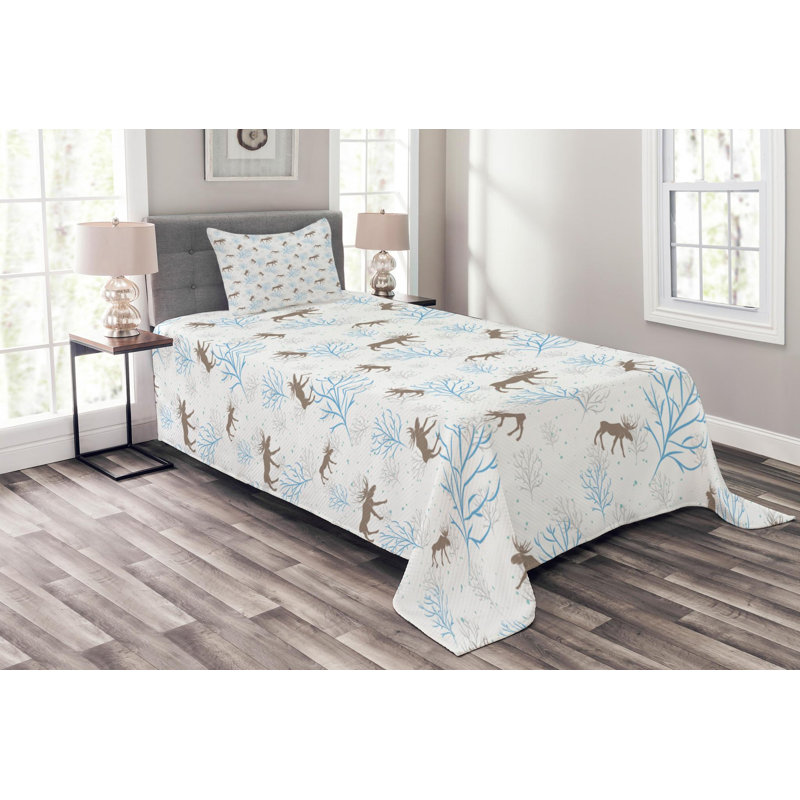 Rustic Polyester Coverlet, Queen Coverlet + 2 Shams