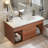 Mid-Century Modern Single Bathroom Vanity With Integrated Ceramic Undermount Sink