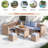 6-piece All Weather Pe Rattan Sofa Set With Adjustable Seat, Storage Box, Removable Covers And Tempered Glass Top Table